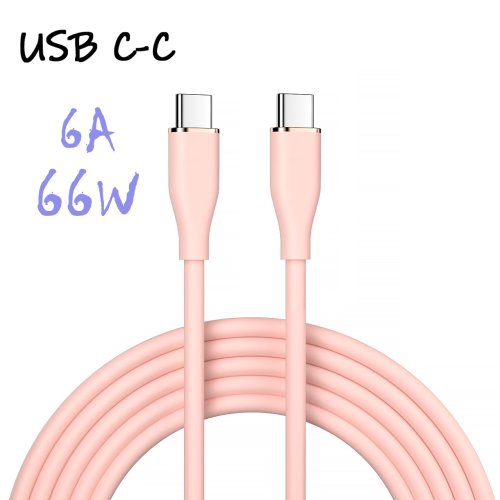 Immagine di Cavo USB-C 66W Rapido in Silicone – Ricarica Veloce per iPhone, Huawei, Xiaomi