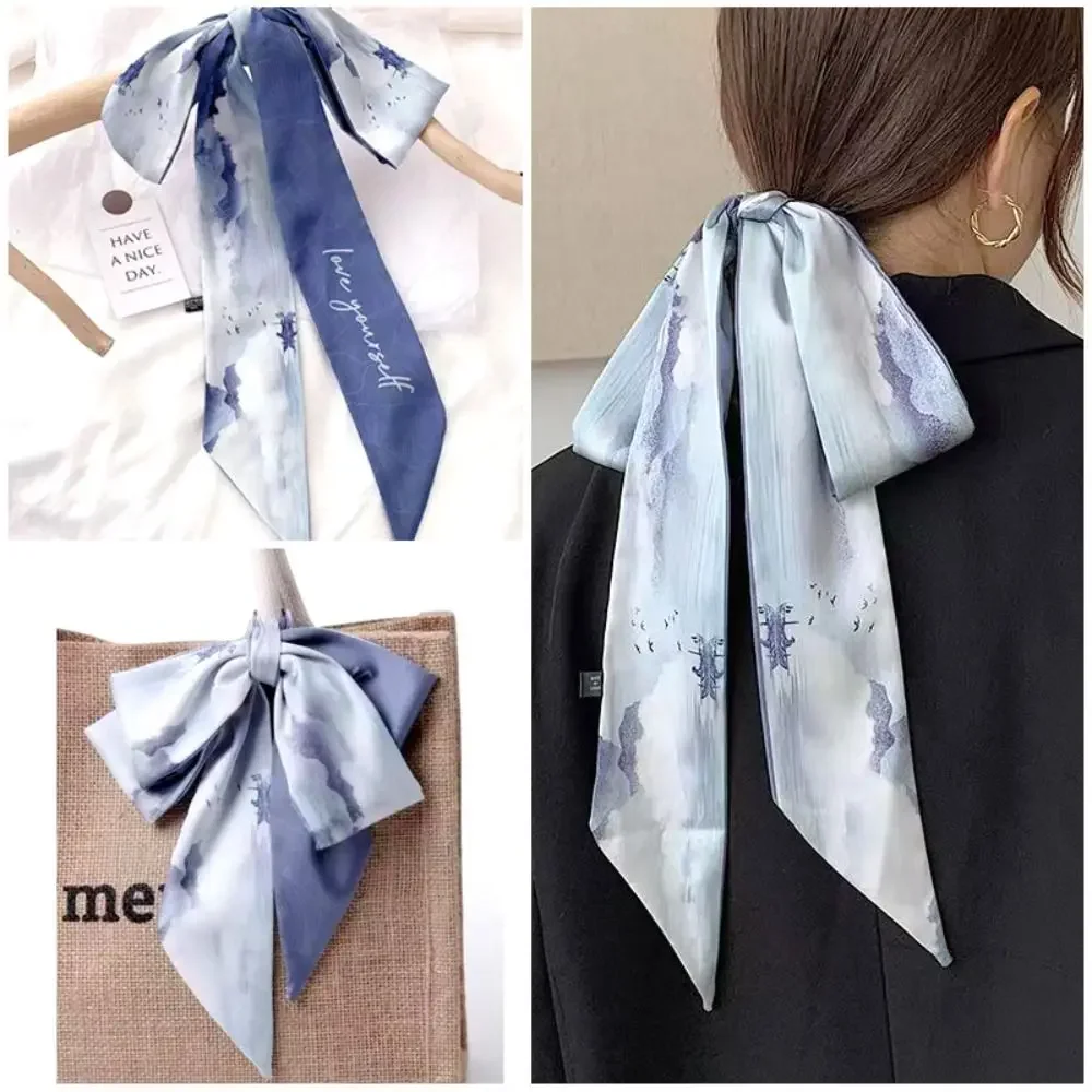Imagen de Diadema Floral de Moda con Cinta para Pintura al Óleo, Pañuelo para la Cabeza y Cinta para el Pelo en Estilo Chino - Bufanda Elegante para Mujer