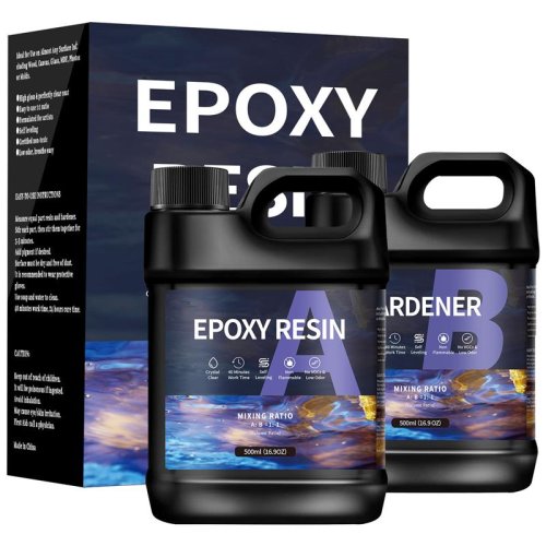 Image de Colle Époxy Résine Transparente 1000ml - Haute Adhérence