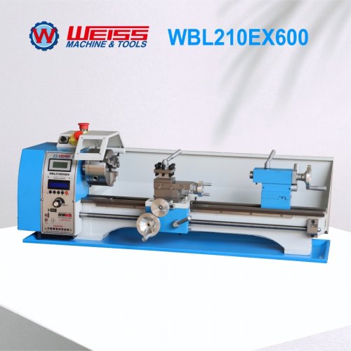 Afbeelding van Weiss WBL210E 600 mm Metalen Draaibank met Semi-Automatische Snijdraad, 38 mm Spindelboring en 1,1 kW Borstelloze Motor voor Professionele Metaalbewerking