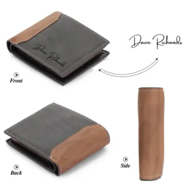 Image de Portefeuille Personnalisé avec Nom - Cadeau Idéal pour Hommes