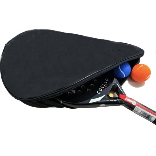 Imagen de Bolsa Deportiva Oxford Negra para Pádel y Tenis con Funda para Varias Raquetas, Forro Suave de Fibra de Carbono y EVA, Bolsa de Hombro Unisex