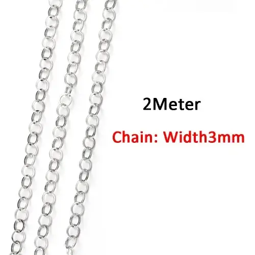 Image de Chaîne Acier Inoxydable Or - 1m & 2m pour Bijoux DIY
