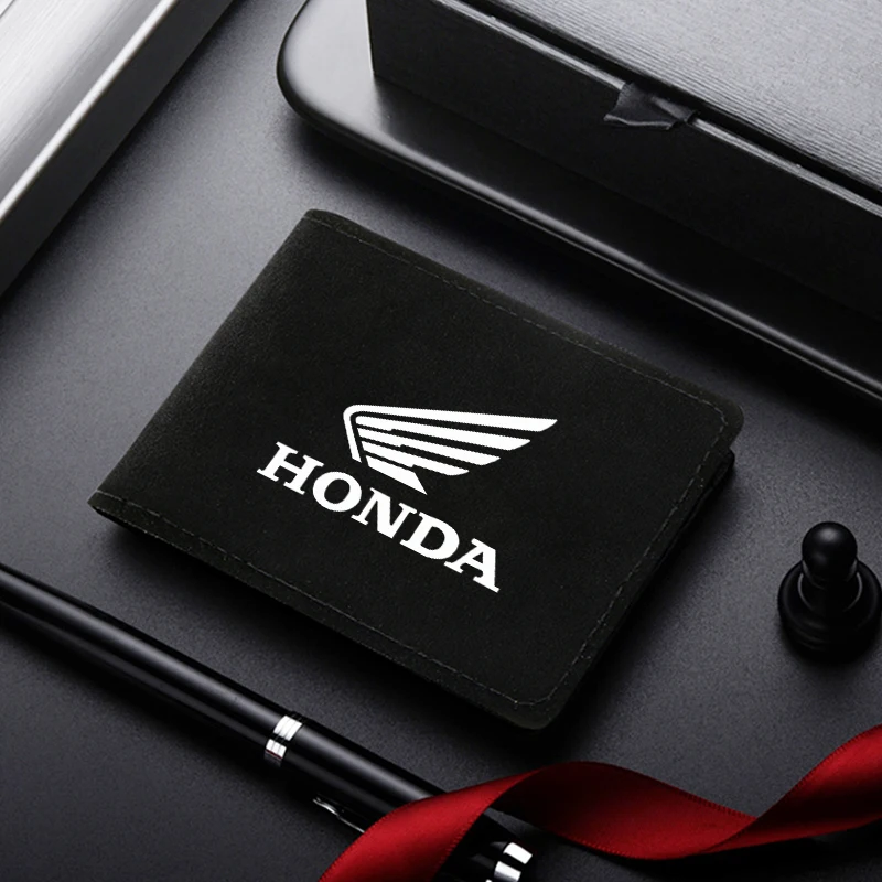 Afbeelding van Elegante Suède Motorfiets Rijbewijs Cover Houder met ID en Creditcardvakken – Geschikt voor Honda CB, CB400, CB650F, CBF, Africa Twin, CRF1100L, CRF1100