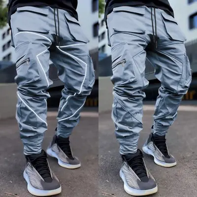 Image de Pantalon Cargo Réfléchissant Homme - Style Hip Hop & Streetwear