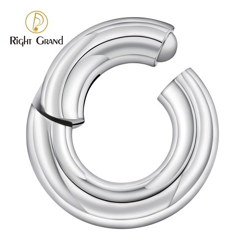 Image of Premium ASTM F136 Titanium Hinged Clicker Segment Hoop Ring for Septum, Nose & Cartilage Piercings – 6G, 8G, 10G Gauge