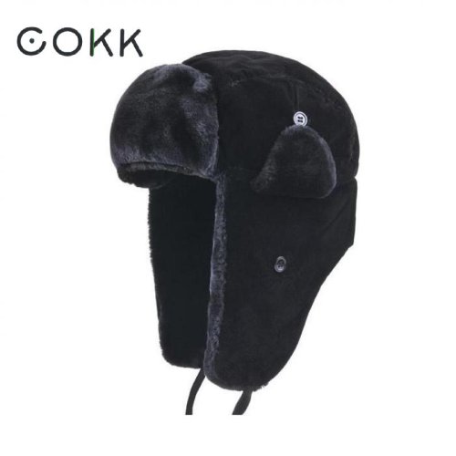 Immagine di Cappello Invernale da Donna e Uomo in Velluto con Pelliccia Interna – Caldo, Stile Russo, Protezione contro il Freddo e la Neve, Cappello Bomber con Orecchie e Lembo