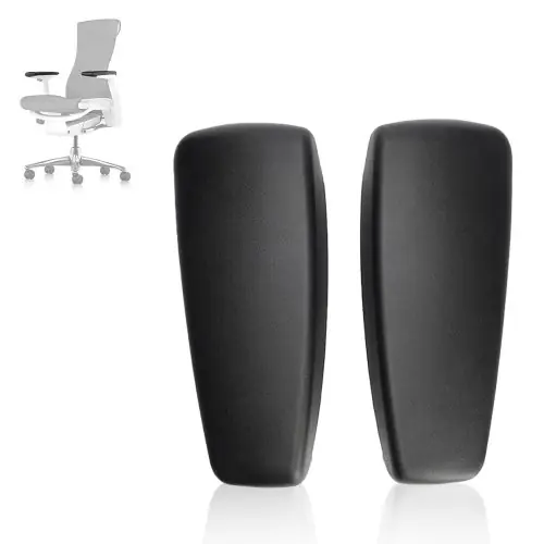 Image de Coussinets de Bras de Remplacement pour Chaise Herman Miller Embody - Noir