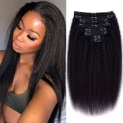 Image de Extensions de Cheveux Crépus Lisses Naturelles 100% Remy