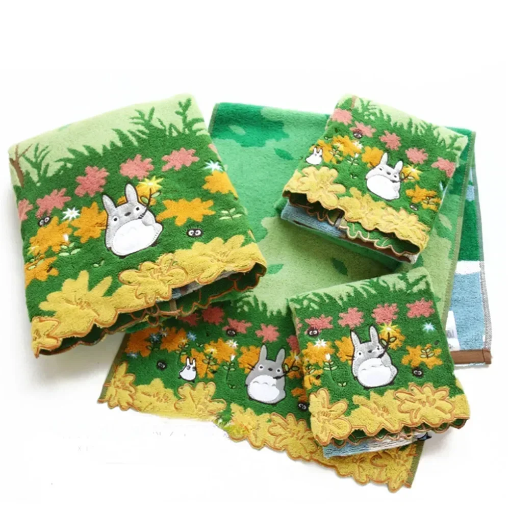 Immagine di Asciugamani da Bagno in Cotone 100% con Ricamo Naturale – Set di Asciugamani per Bambini e Adulti, Ideali per Casa, Spiaggia e Hotel