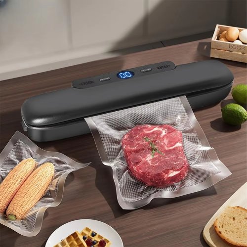 Imagen de Máquina Selladora al Vacío Portátil Automática con Tecnología de Sellado Inteligente para Conservación de Alimentos en Casa, Coche y Viajes