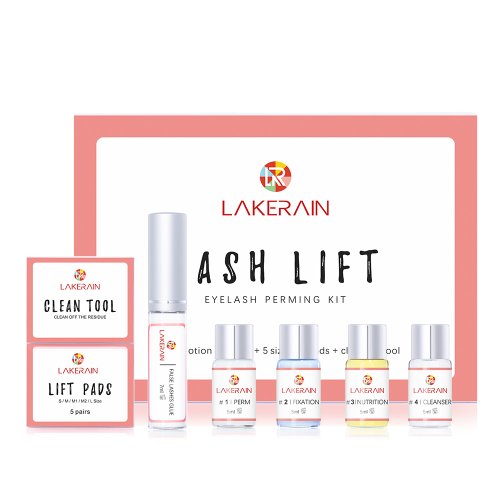 Immagine di Kit Naturale per Sollevamento Ciglia Permanente con Lozione Fissante e Colla Curly Lasher - Trattamento Professionale per Ciglia Lunghe e Ricciolute, Uso Domestico e Salon