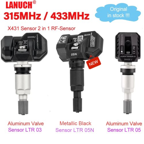 Imagen de Lanzar el Sensor RF TPMS 315MHz y 433MHz 2 en 1 Sensor TPMS escáner de presión de neumáticos herramientas de reparación de neumáticos con para X431 I-TPMS/CRT5011E