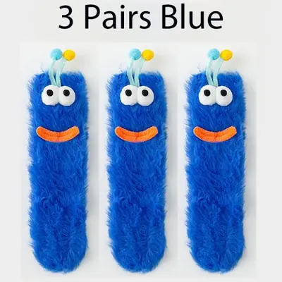 Image de Chaussettes polaire douces à motif monstre pour femme