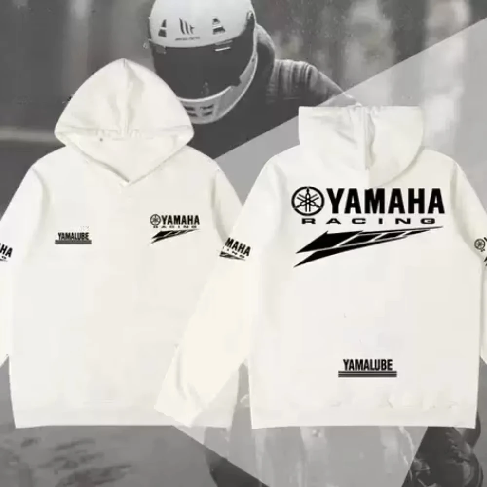 Immagine di Felpa con Cappuccio Uomo Yamaha 2025 Autunno-Inverno – Maglione Leggero Stampato, Comfortabile e Casual per Stile Urbano