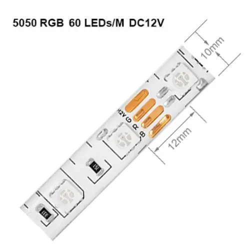 Image de Bande LED RGBW 5M - Éclairage Multicolore 12V/24V Étanche