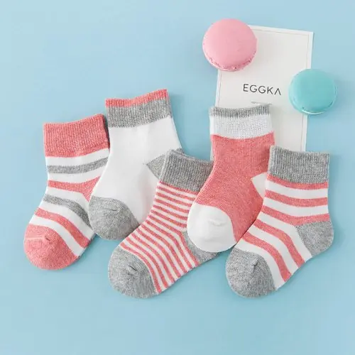 Image de Chaussettes Bébé Coton Rayées - Lot de 5 Paires