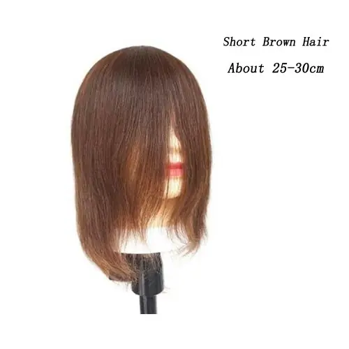 Image de Tête de Mannequin Cheveux Humains Courts - Formation Coiffure