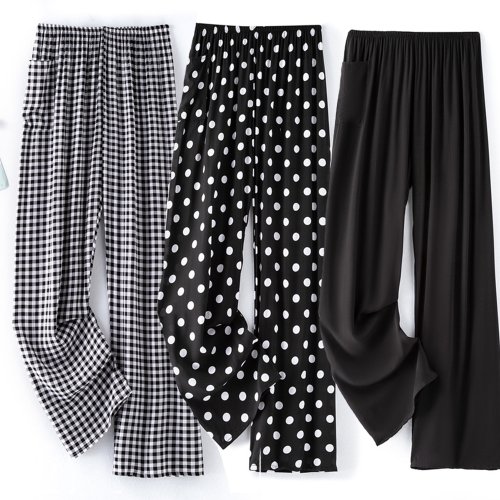 Afbeelding van Stijlvolle Slaapbroek met Hoge Taille voor Vrouwen