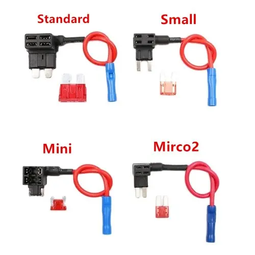Image de Fusible 12V Mini Porte-Fusible Voiture - Adaptateur Circuit Supplémentaire