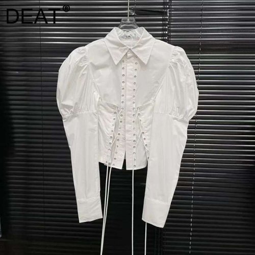 Afbeelding van Stijlvolle Bandage Blouse met Lantaarnmouwen