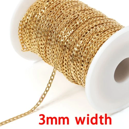 3mm cubaans goud kleur