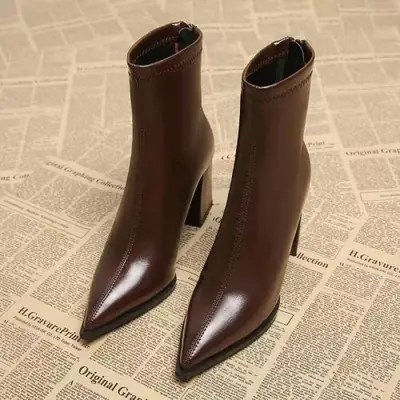 Image de Bottes Courtes Femme 2025 - Style Français Élégant