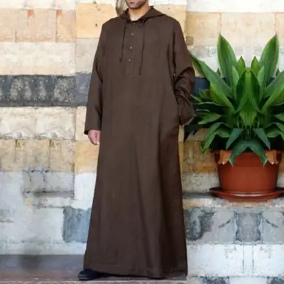 Image de Caftan Homme - Robe Arabe Élégante en Coton Lin