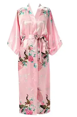 Image de Robe de Nuit Kimono Fleuri - Confort & Style