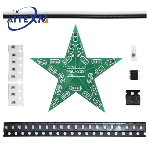 Image de Kit Bricolage Étoile LED Respirante - Soudage & Noël