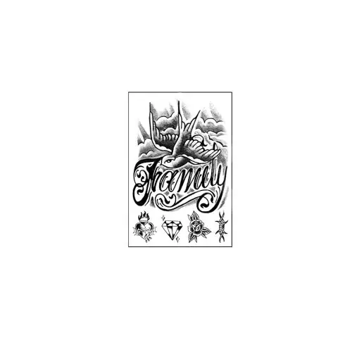 Image de Tatouage Temporaire Colombe Rose & Blanche - Style Graffiti Rétro