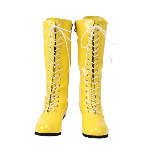 Image of Official Hulk Hogan Inspired Wrestling Boots for Kids and Adults – Lace-Up Zipper Design for Pro Wrestling, Halloween Costume & Cosplay