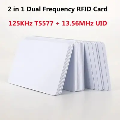 Image de Cartes RFID Réinscriptibles 125kHz & 13.56MHz - Double Puce T5577 & EM4305