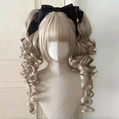 Image de Perruque Lolita Bouclée Dorée - Cosplay & Fêtes