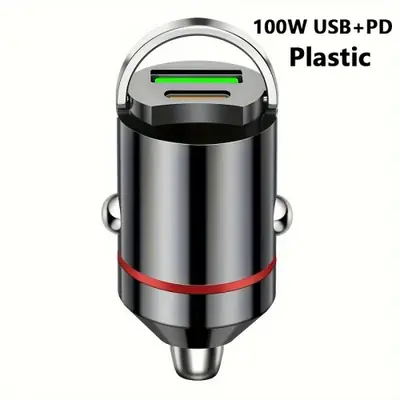 Image de Chargeur Voiture USB 100W PD - Charge Rapide pour iPhone, Samsung, Xiaomi, Huawei