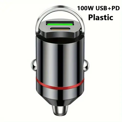 Image de Chargeur Voiture USB 100W PD - Charge Rapide pour iPhone, Samsung, Xiaomi, Huawei