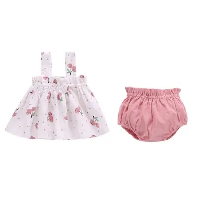 Image de Tenue Bébé Fille 2 Pièces Été - Robe & Shorts Imprimés