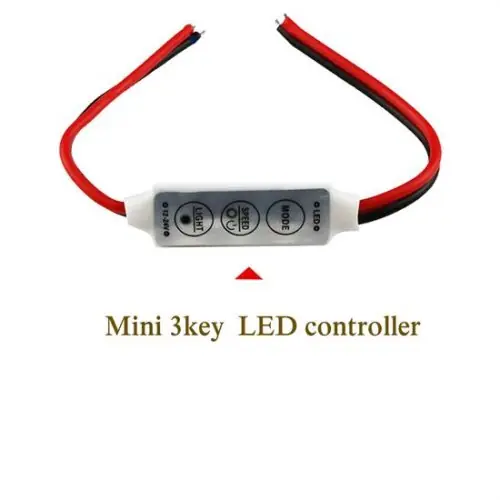Image de Variateur LED Mini 3 Touches - Contrôle Lumière RGB 12V/24V