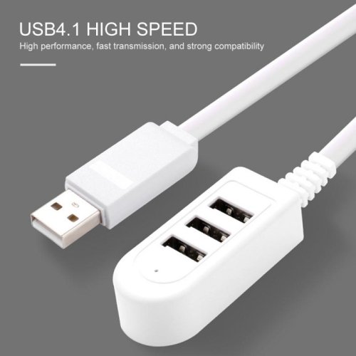 Imagen de Concentrador USB 3.0 de 3 Puertos con Cable de Extensión 5V – Divisor Externo para Carga y Conexión Rápida