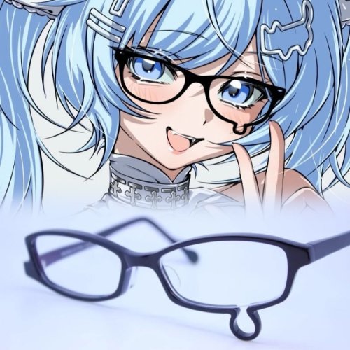 Afbeelding van Y2K Anime Cosplay Bril Zonder Lenzen - Unisex Teardrop Stijl met Lenzenvloeistof Effect voor Kostuum Accessoires en Sieraden