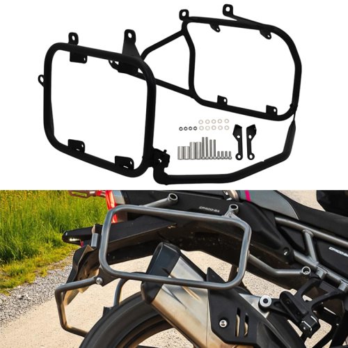 Immagine di Staffa di Supporto per Borse Laterali e Rack Bagagli per CFMOTO 450MT 2023-2025 - Kit Completo per Moto con Bisaccia e Box Portaoggetti