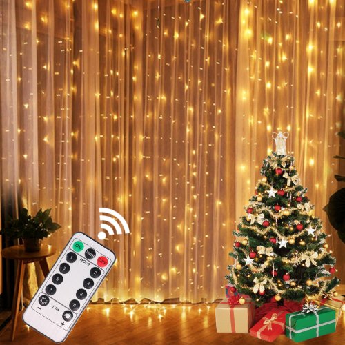 Imagen de Guirnalda de Luces LED en Forma de Adorno con USB - Cortina de Luces Mágicas para Navidad, Año Nuevo y Ramadán, Decoración Festiva para Hogar y Exterior