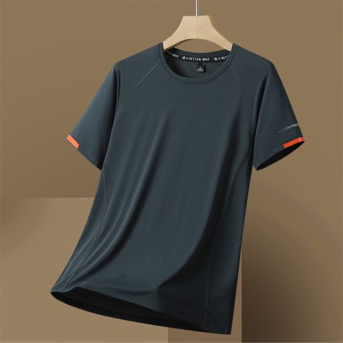 Imagen de Para camiseta de verano 2025, camisetas informales de manga corta a la moda para correr de secado rápido para hombre, camisetas de gran tamaño 7XL 8XL