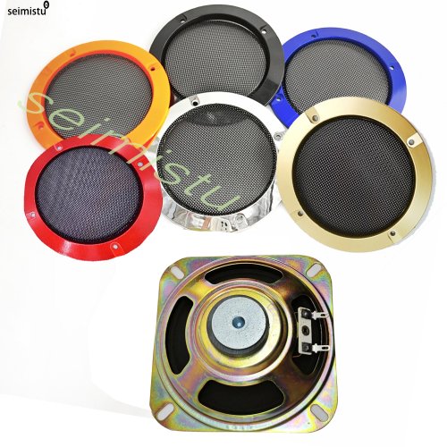 Zdjęcie Siatka głośnikowa 4 cala (12 cm) z chromowanym obramowaniem – idealna do kabinek arcade, automatów do gier i maszyn pinballowych