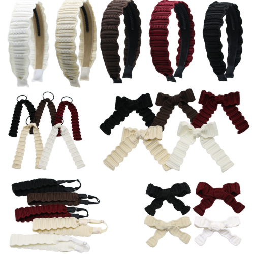 Zdjęcie Elegancka, ręcznie dziergana opaska do włosów z kokardą dla dzieci – stylowy dodatek zimowej mody dla niemowląt i małych dziewczynek