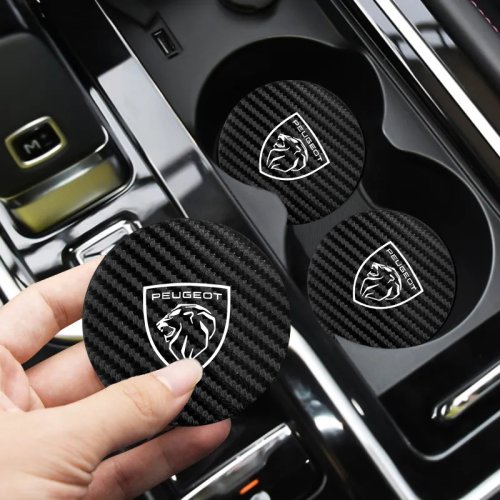 Afbeelding van 2 Stuks Auto Coaster Water Anti Slip Pad Siliconen Waterdichte Interieur Accessoires Voor Nieuwe Peugeot 206 208 207 3008 308 2008 107 508