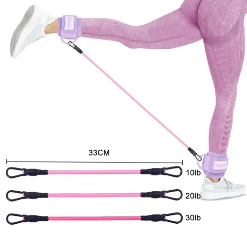 Image de Bandes de Résistance avec Sangles de Cheville - Entraînement des Jambes & Yoga
