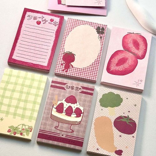 Afbeelding van Kawaii Aardbei Memo Pads - Koraanse Stijl Notitieblokjes
