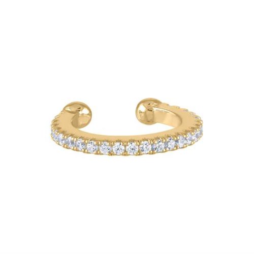 Image de Boucles d'oreilles pince luxueuses en or/argente avec zircons