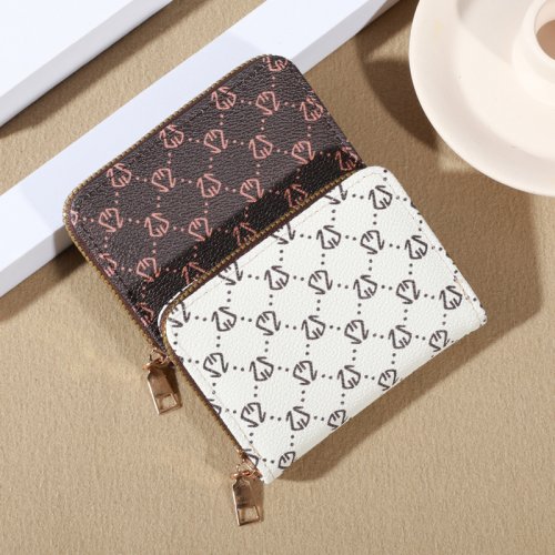 Bild von Stilvolle Mini-Clutch Geldbörse mit Reißverschluss – Kreditkartenetui mit Mehrfachfächern und Bedrucktem Design für Damen und Herren